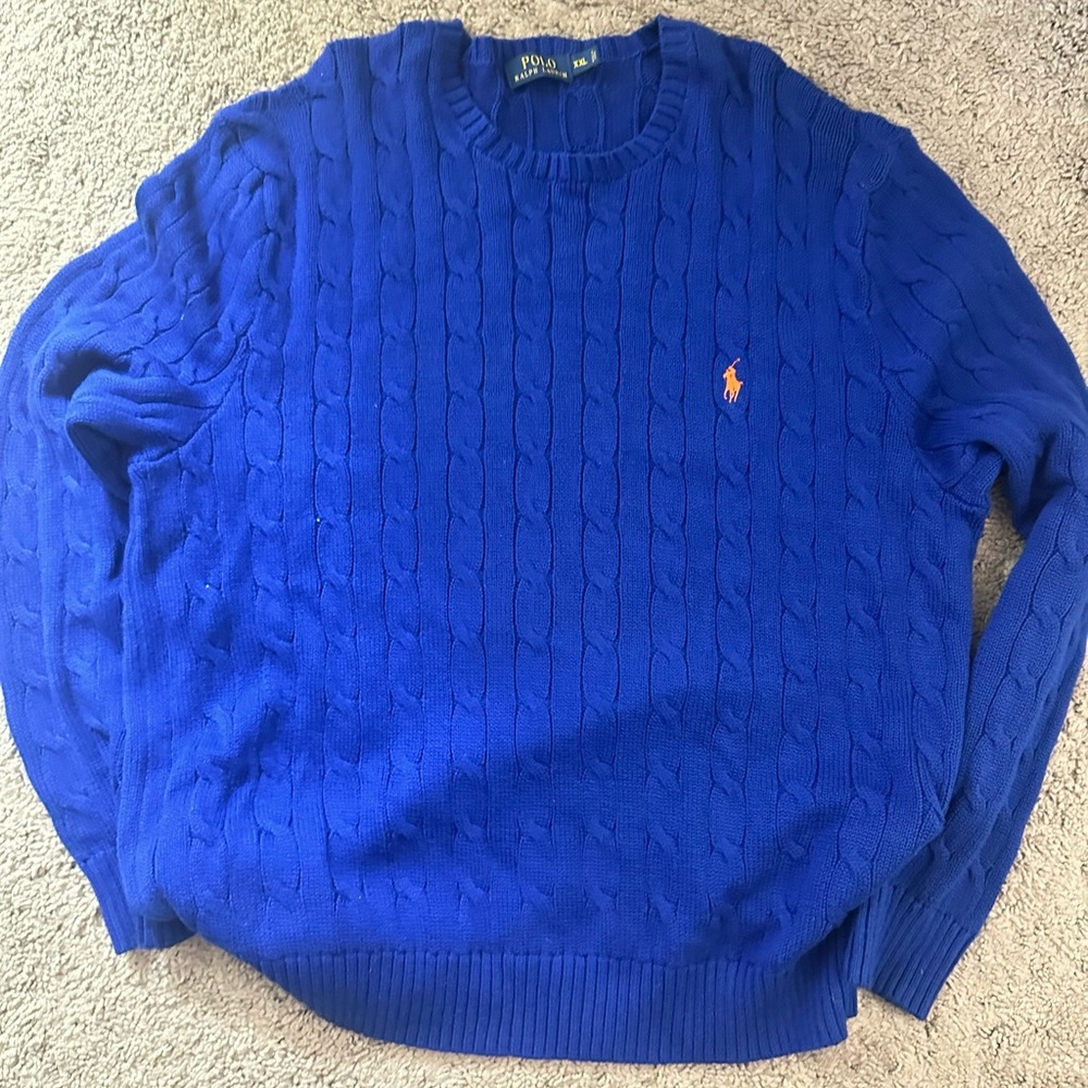 NWOT Polo by Ralph Lauren Men's Blue Sweater size XXL